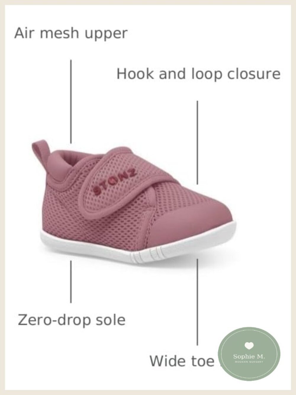 Vegan Baby Shoes Lightweight Adjustable Hook & Loop Cruiser Sneakers - Picture 2 of 6